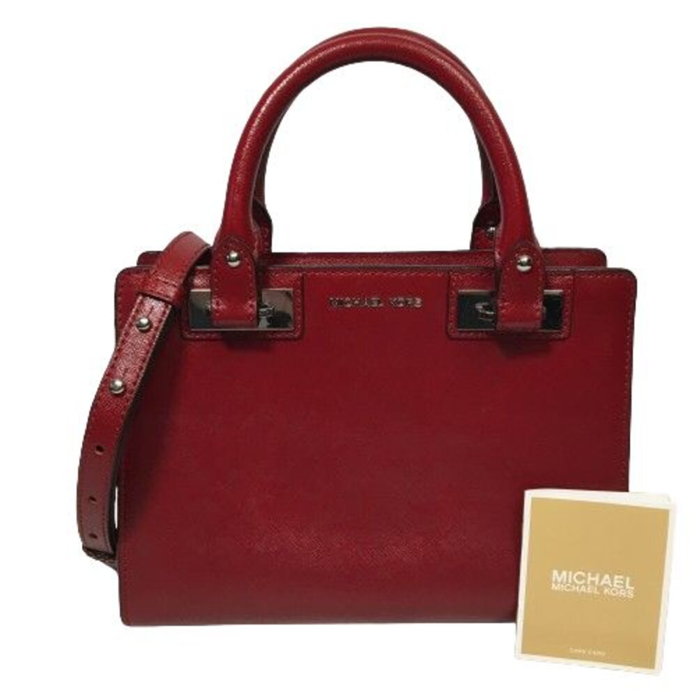 Michael Kors Quinn Saffiano Leather Small Satchel Messenger Crossbody Bag $298